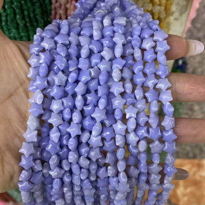 Smooth Star Beads 8mm Quartz/Jasper/Agate/Crystal