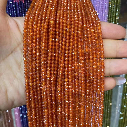 Cubic Zirconia Beads CZ Round Faceted Beads 2mm 3mm 4mm