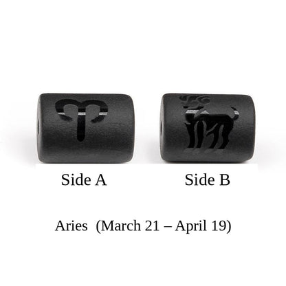 Zodiac Signs Black Onyx Spacer Finding for DIY Jewelry Making 10x14mm