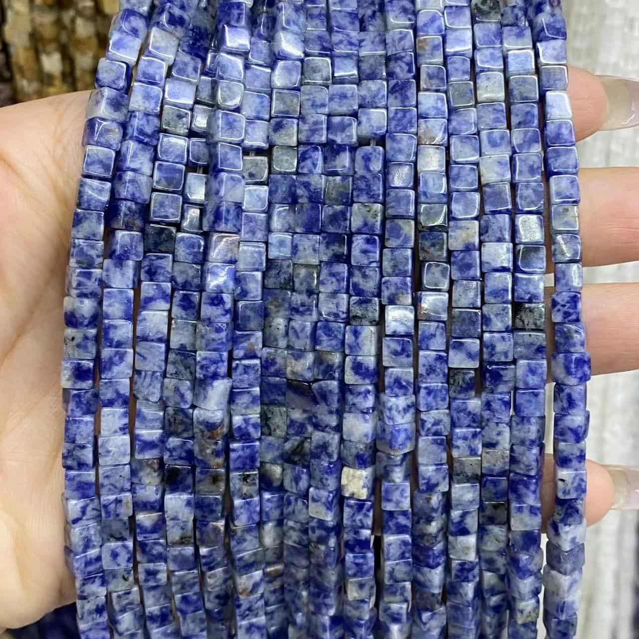 Square Cube Beads 4x4mm Quartz/Jasper/Agate/Crystal