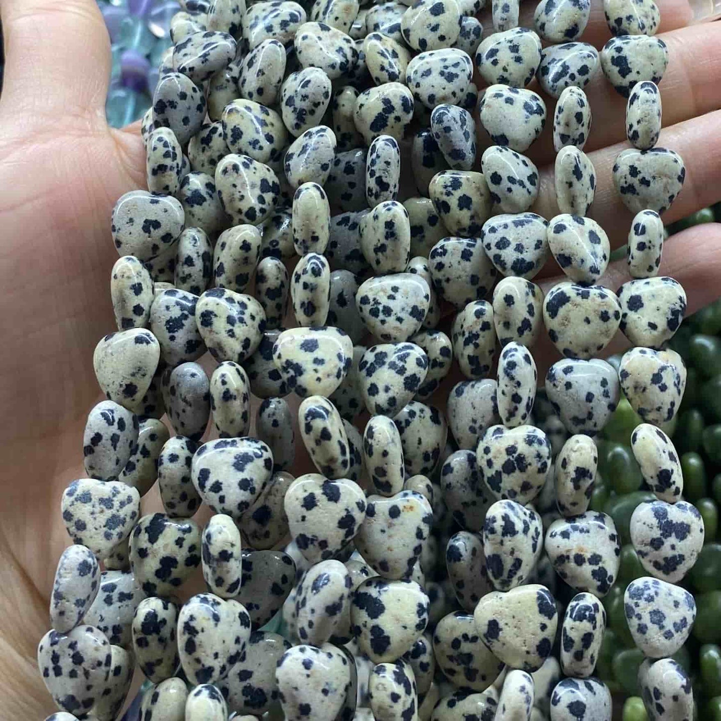 Smooth Heart Shape Beads 10mm/15mm Quartz/Jasper/Agate/Crystal