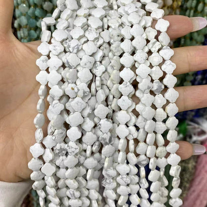 Leaf Clover Beads 8mm Quartz/Jasper/Agate/Crystal