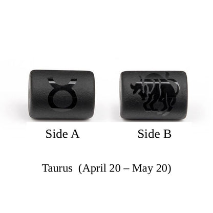 Zodiac Signs Black Onyx Spacer Finding for DIY Jewelry Making 10x14mm