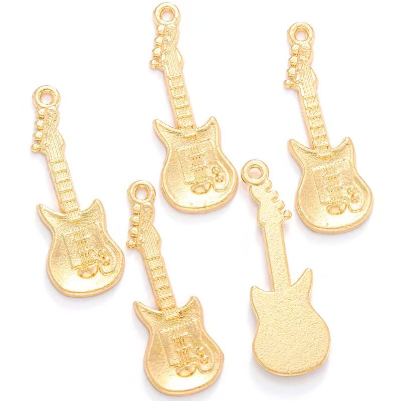 15PCS Guitar Charm for Jewelry Making Findings 11x31mm
