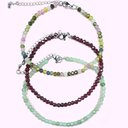 Triple Linked Crystal Bracelet for Focus and Concentration