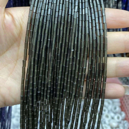 Cylindrical Tube Beads 2x4mm Quartz/Jasper/Agate/Crystal