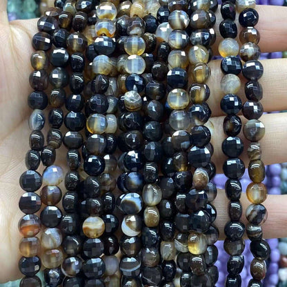 Faceted Cion Beads 6x6mm Quartz/Jasper/Agate/Crystal
