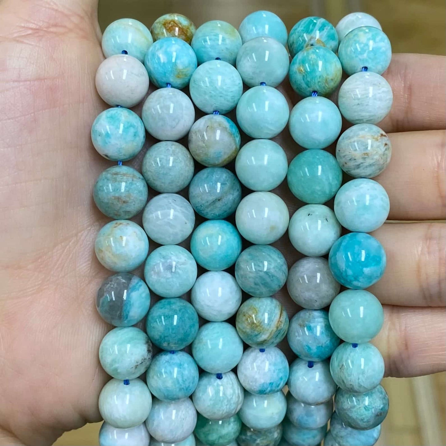 High-Quality Gemstone & Crystal Round Smooth Beads 4mm 6mm 8mm 10mm
