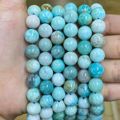 High-Quality Gemstone & Crystal Round Smooth Beads 4mm 6mm 8mm 10mm