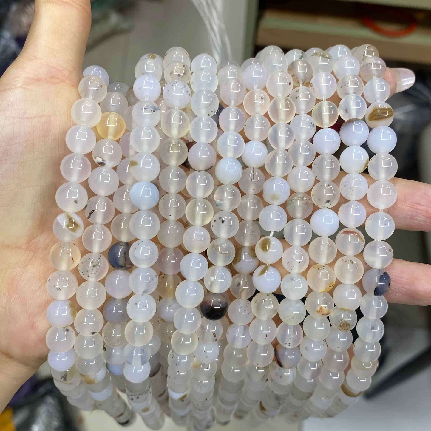 #1 Round Aagte Beads 6mm/8mm/10mm/12mm