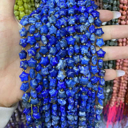 Round Smooth Star Beads 10mm Quartz/Jasper/Agate/Crystal