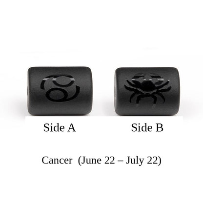 Zodiac Signs Black Onyx Spacer Finding for DIY Jewelry Making 10x14mm
