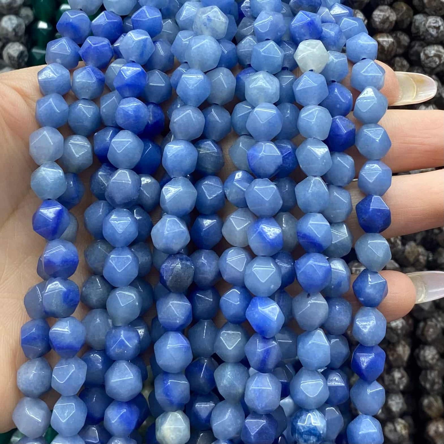 Diamond Faceted Beads 6mm/8mm/10mm Quartz/Jasper/Agate/Crystal