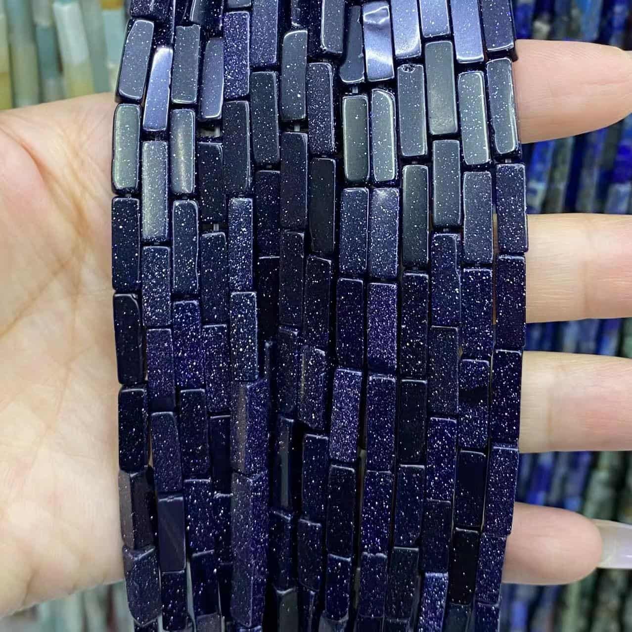 Square Tube Beads 4x13mm Quartz/Jasper/Agate/Crystal