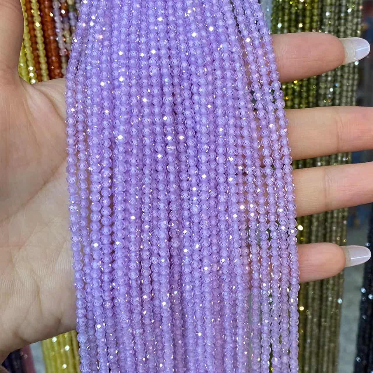 Cubic Zirconia Beads CZ Round Faceted Beads 2mm 3mm 4mm