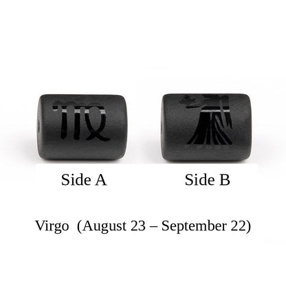 Zodiac Signs Black Onyx Spacer Finding for DIY Jewelry Making 10x14mm