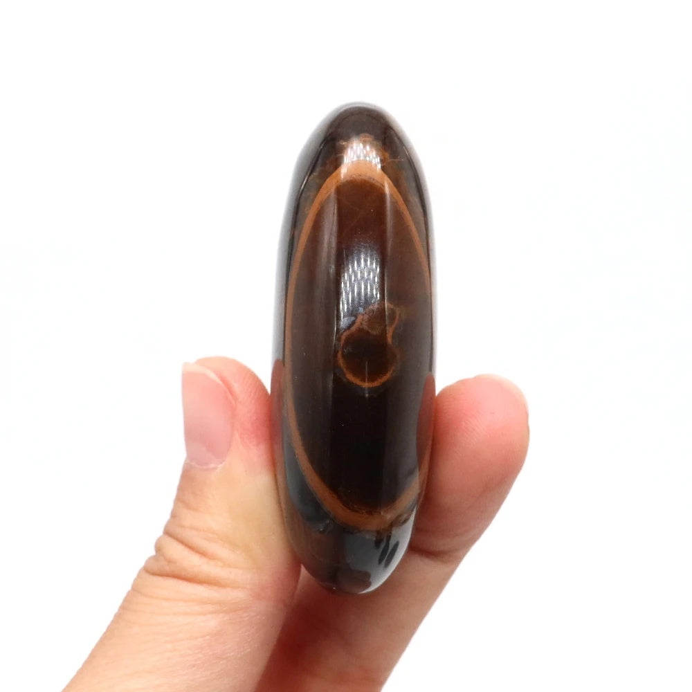 Oval Palm Stone, Polished Oval Gemstone Pocket Palm Stone Gift
