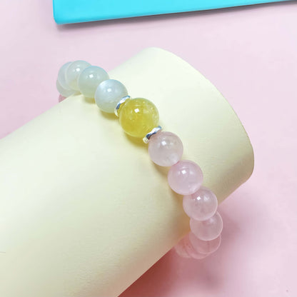Multi Rose Quartz Crystal Bracelet for Love and Relationship