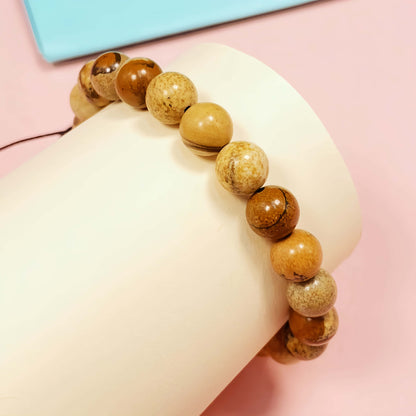 Picture Jasper for Better Wealth & Career Braided Rope Crystal Bracelet