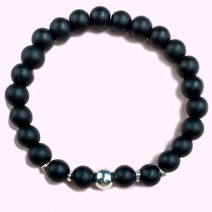 Matte Onyx for Protection and Apotropaic Crystal Bracelet