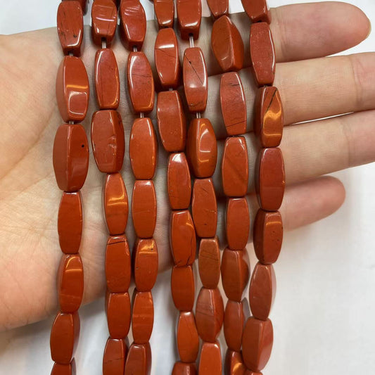 Rhombus Shape Red Creek Jasper Beads