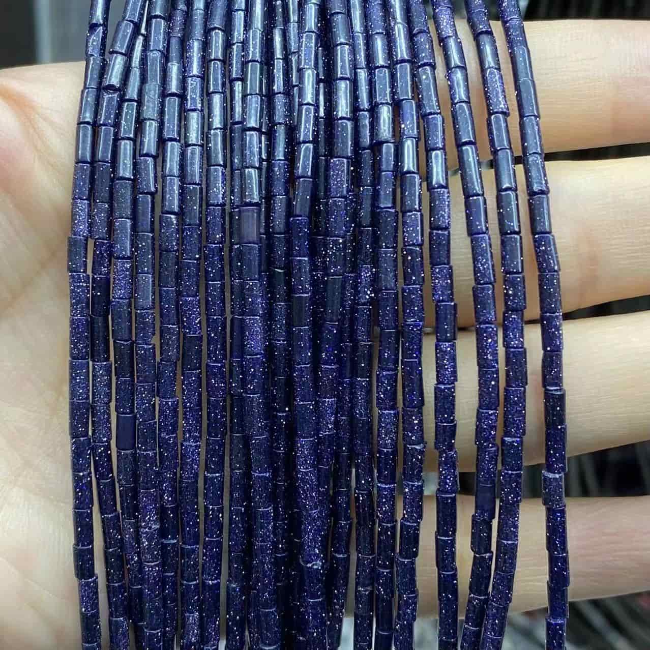 Cylindrical Tube Beads 2x4mm Quartz/Jasper/Agate/Crystal