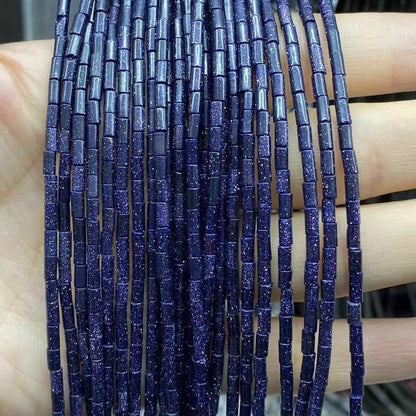 Cylindrical Tube Beads 2x4mm Quartz/Jasper/Agate/Crystal