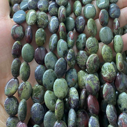 Smooth Flat Oval Beads 10x14mm Quartz/Jasper/Agate/Crystal