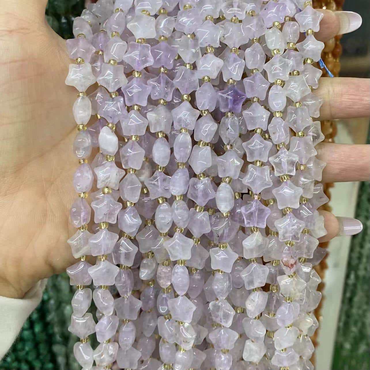 Round Smooth Star Beads 10mm Quartz/Jasper/Agate/Crystal