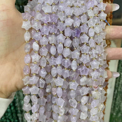 Round Smooth Star Beads 10mm Quartz/Jasper/Agate/Crystal