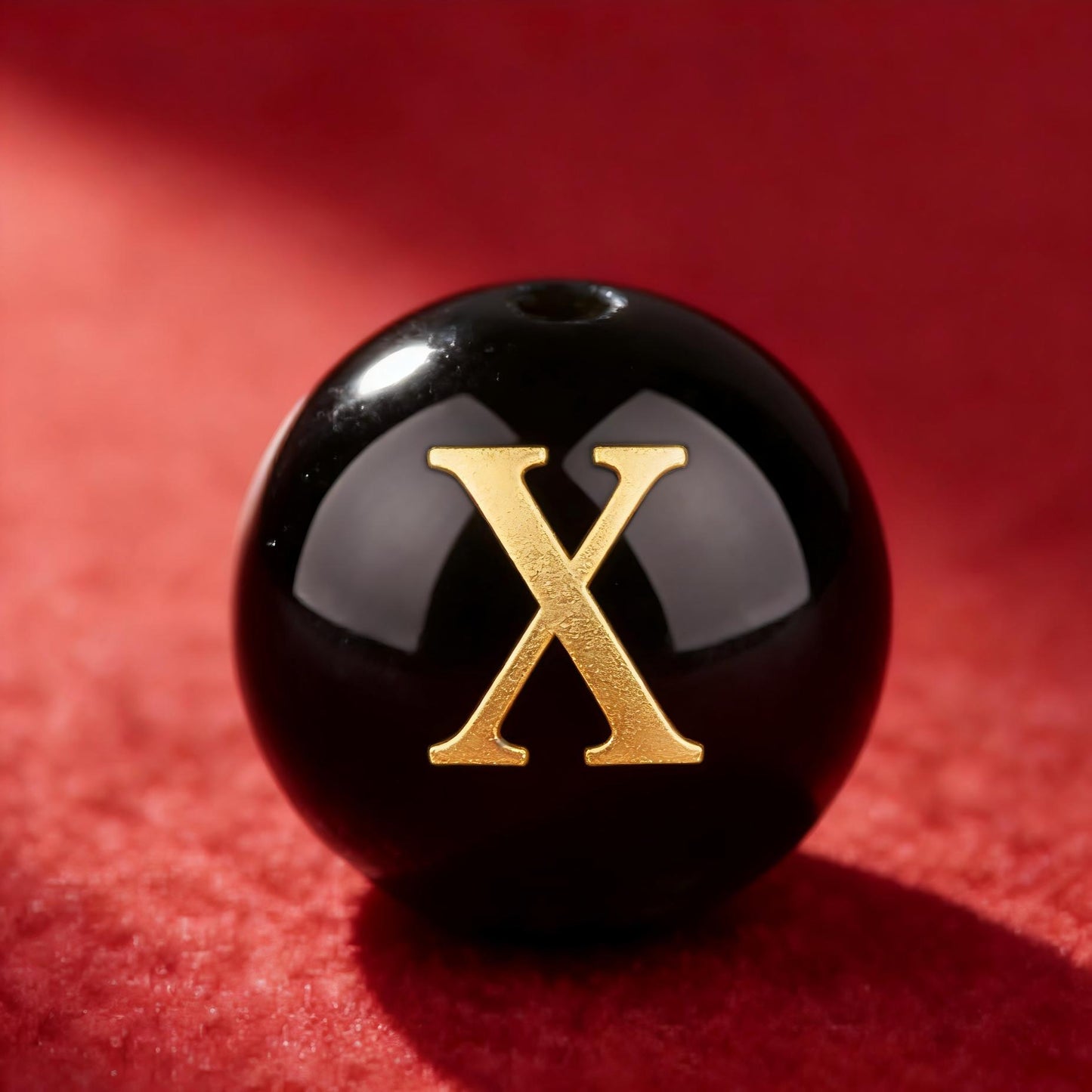 Natural Red Agate Beads - 26 Alphabet Loose Beads for Engraving Customization DIY