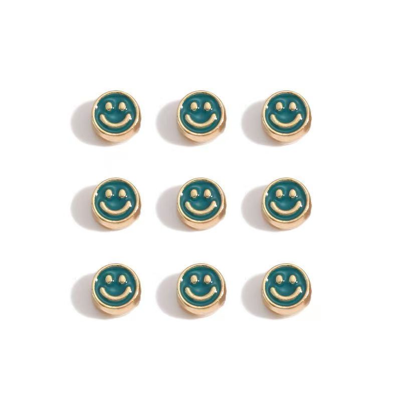 5PCS Colorful Happy Face Jewelry Making Findings Spacer