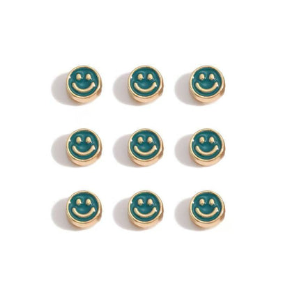 5PCS Colorful Happy Face Jewelry Making Findings Spacer