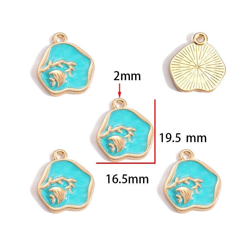 Assorted Ocean Design Charms for Jewelry Making