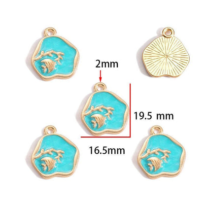 Assorted Ocean Design Charms for Jewelry Making