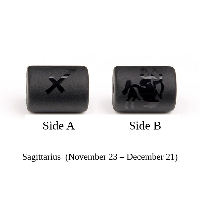 Zodiac Signs Black Onyx Spacer Finding for DIY Jewelry Making 10x14mm