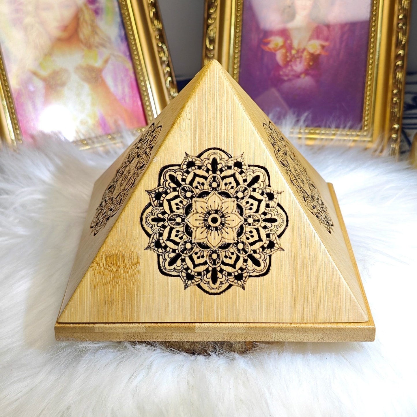 For Sage or Incense Sacred Geometry Hollow Healing Box