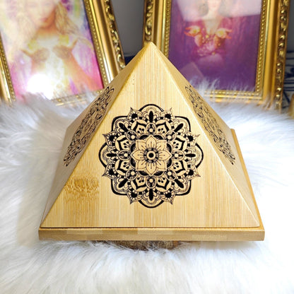 For Sage or Incense Sacred Geometry Hollow Healing Box