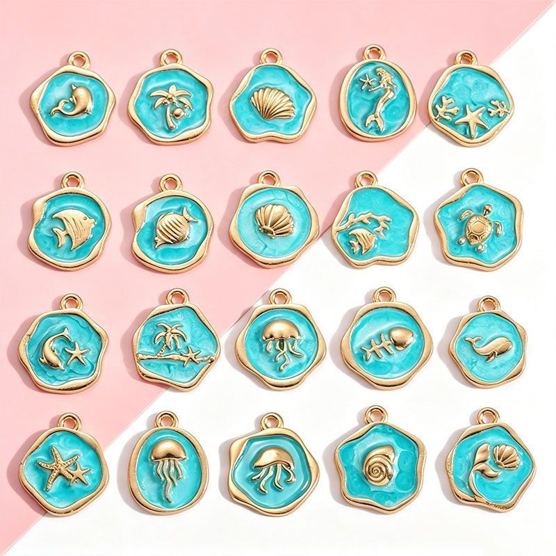 Assorted Ocean Design Charms for Jewelry Making