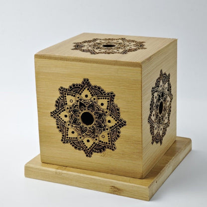For Sage or Incense Sacred Geometry Hollow Healing Box