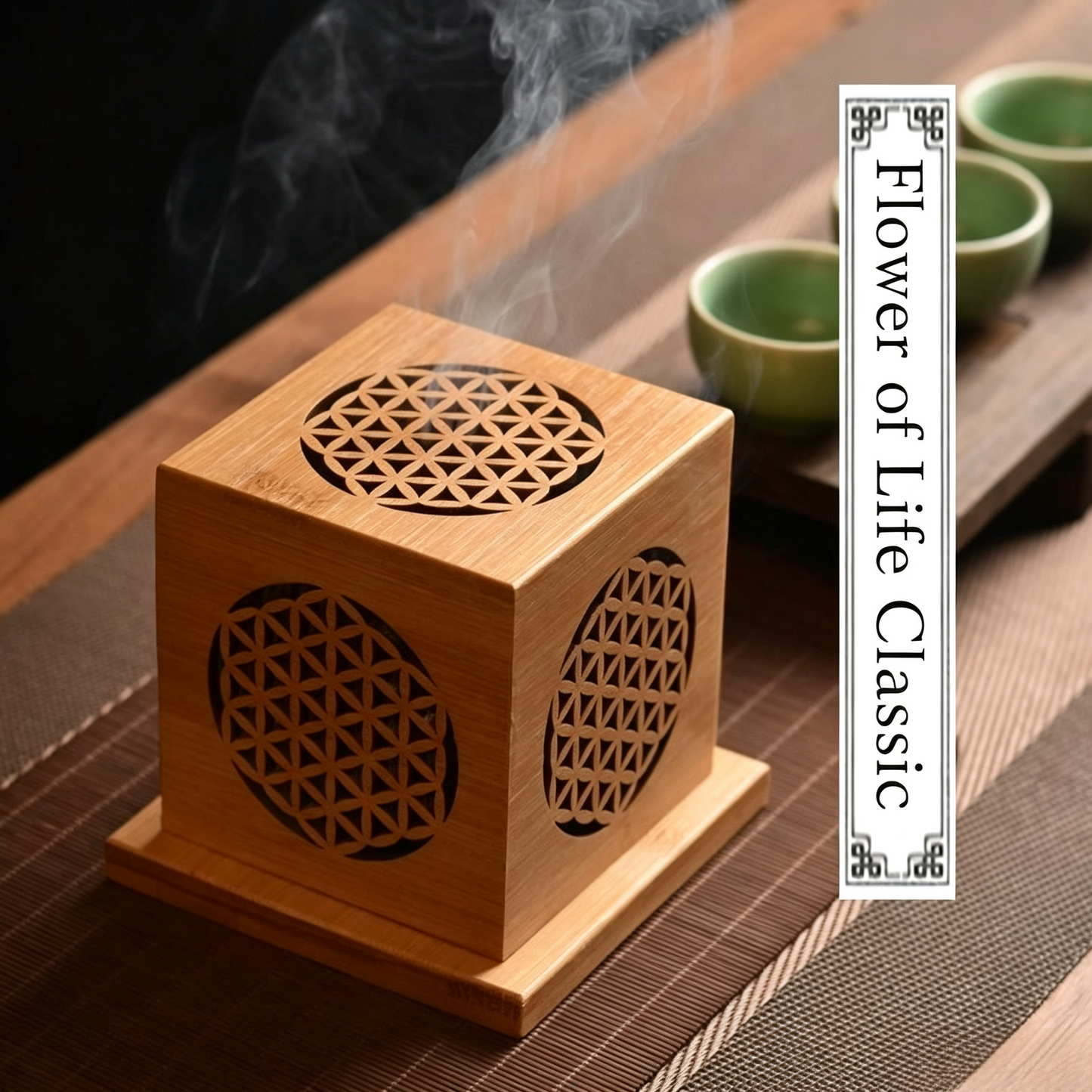 For Sage or Incense Sacred Geometry Hollow Healing Box