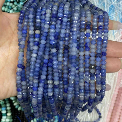 Faceted Rondelle Beads 2x3mm 3x4mm Gemstone/Quartz/Jasper/Agate