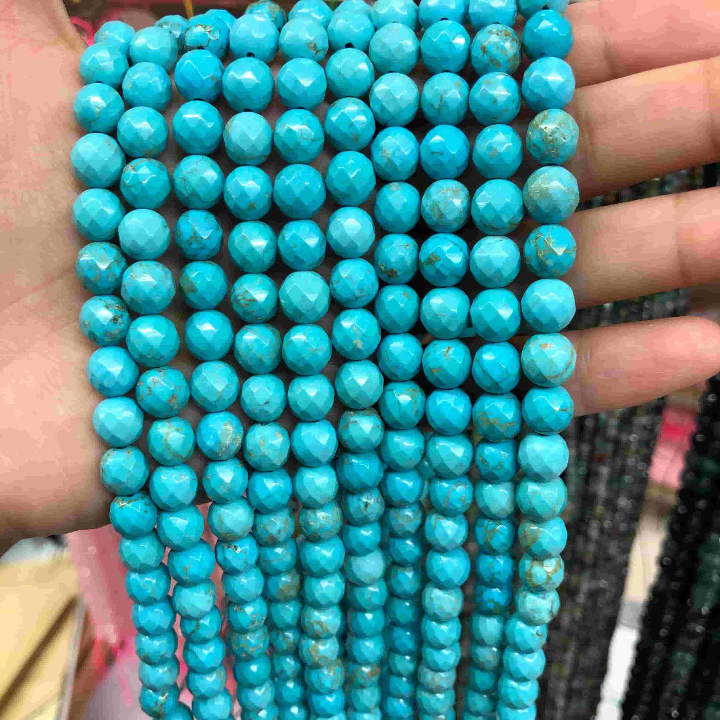 Round Faceted Beads Crystal/Quartz/Jasper/Agate 6mm 8mm 10mm