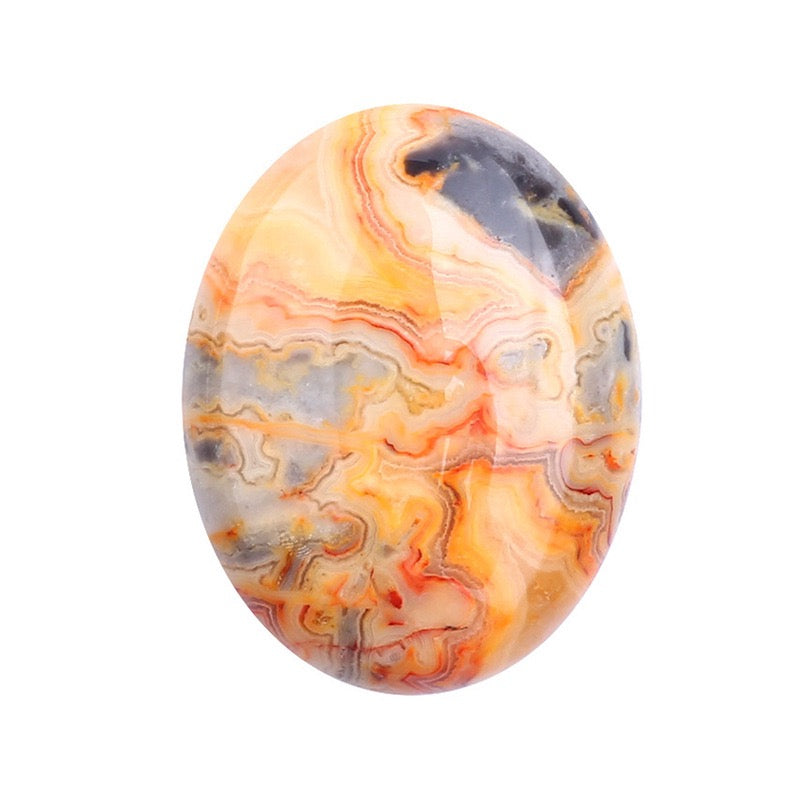 Oval Palm Stone, Polished Oval Gemstone Pocket Palm Stone Gift