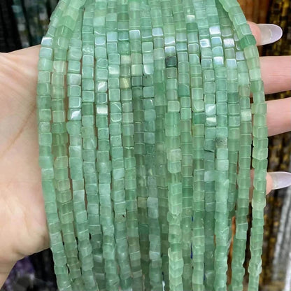 Cube Shape Aventurine Beads