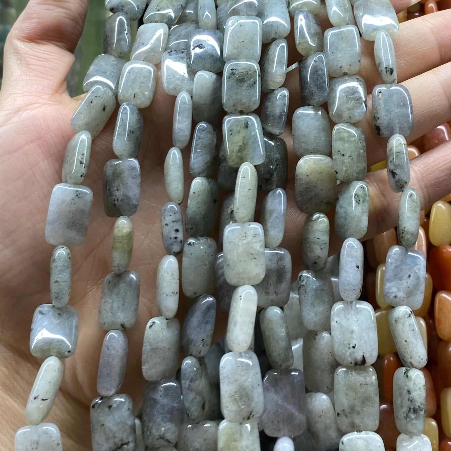 Smooth Rectangle Beads 10x14mm Quartz/Jasper/Agate/Crystal