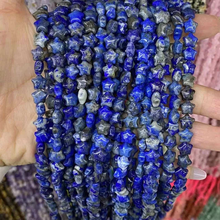 Star Shape Lapis Beads