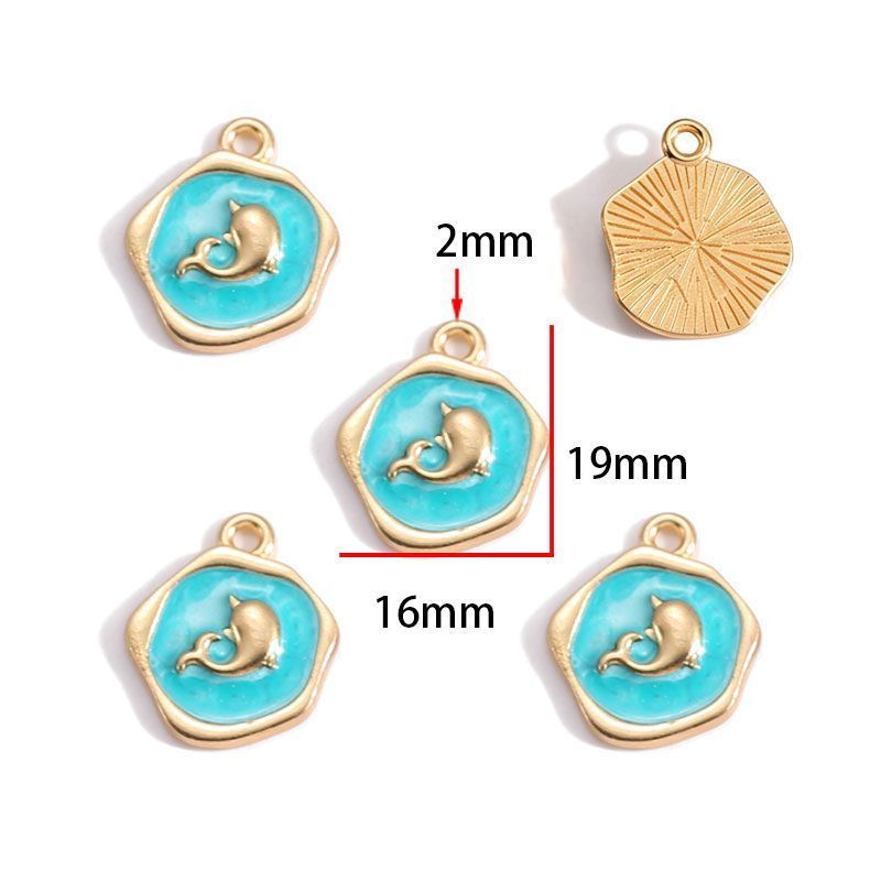 Assorted Ocean Design Charms for Jewelry Making