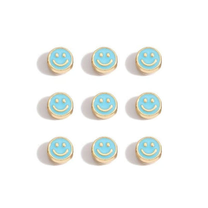 5PCS Colorful Happy Face Jewelry Making Findings Spacer