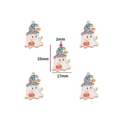 5PCS Halloween Style Theme Jewelry Making Findings Charm #1